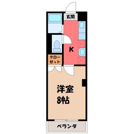 東武宇都宮駅 徒歩8分 3階の物件間取画像